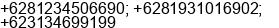 Mobile number of Mr. Butik Store at surabaya