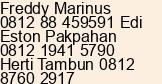 Mobile number of Mr. Freddy Marinus at Cikarang