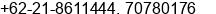 Phone number of Mr. Fikri at Jakarta