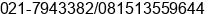 Phone number of Mr. Dedi Arisandi at Jakarta