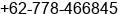 Phone number of Mr. Sindu Tomo at Batam